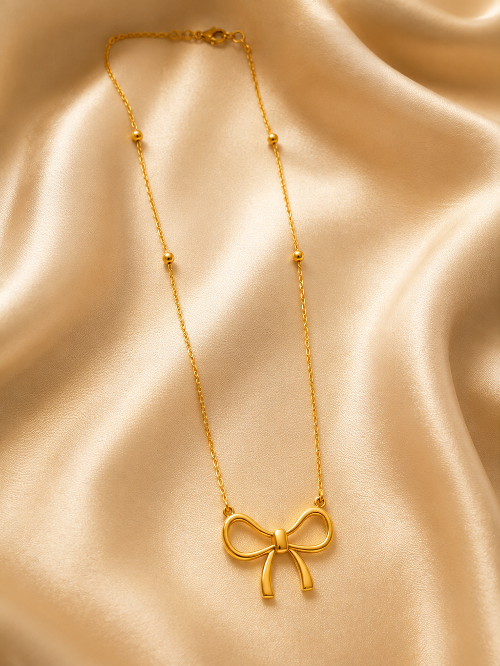 BANZARA Jewellery Coquette Bow Charm Necklace