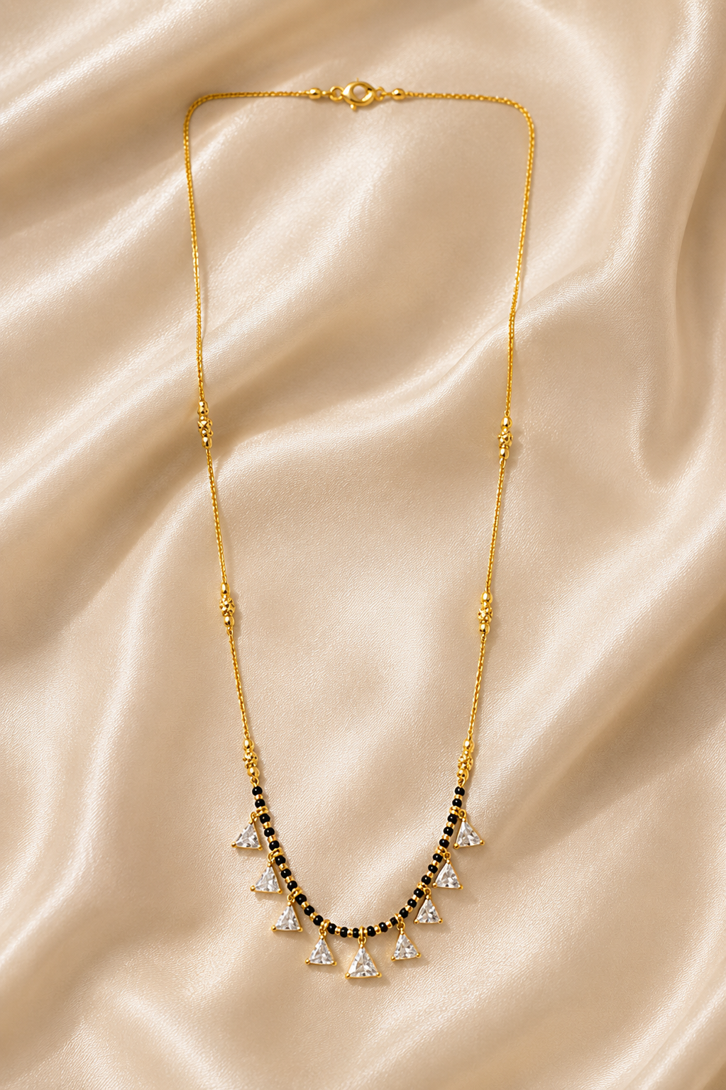 Astera Crystal Fringe Mangalsutra Necklace