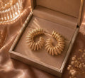 Spiral Ribbed Hoop Earrings