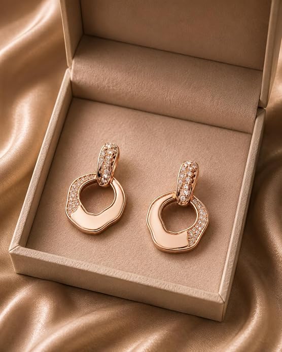 Twisted Knot Design Drop Earring