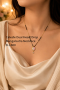 Celeste Dual Heart Drop Mangalsutra Necklace