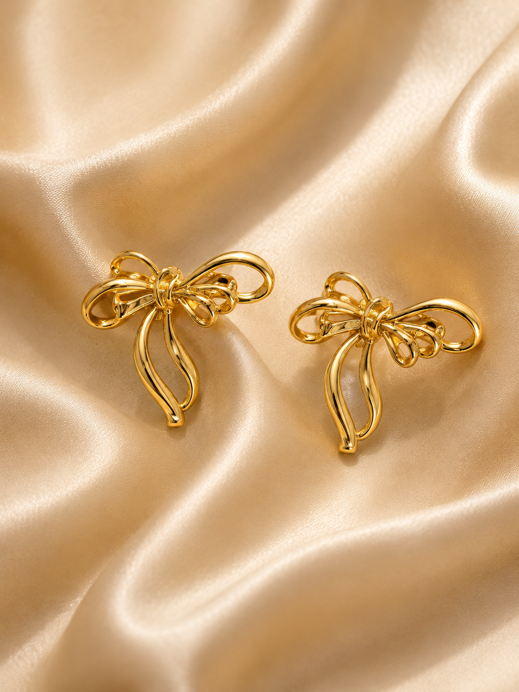 Whisper Knot Bow Stud Earrings | Chic Minimal Statement Fashion Jewelry