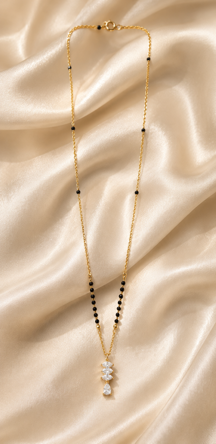 Aurielle Crystal Cascade Mangalsutra Necklace